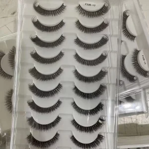 3D Fluffy Full Strip Lashes Soft Lightweight 10 Pairs Natural Looking 3D Faux Mink Effect Reusable False Eyelashes