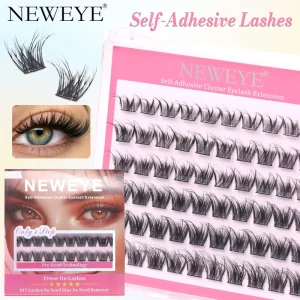 3D Fluffy Glue Free Eyelashes Long Lasting 3 5 Days No Glue Needed Mixed Length 10 16mm Press on Cluster Lashes