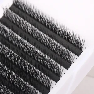 3D Fluffy High Dense Mink 0.03 Faux Eyelash Extension 5D Lashes Volume Soft Silk Super Dark Black Lash Tray