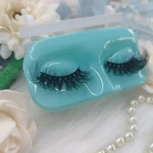 3D Fluffy Style Vegan False Eyelash Spike Wispy Lashes 20 25mm Length Full Strip Eyelashes with Custom Lash Box