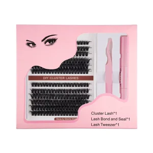 3D Fluffy Thick Style Reusable Cruelty Free Eyelashes Set Voluminous Individual Cluster Lashes for Dramatic Look