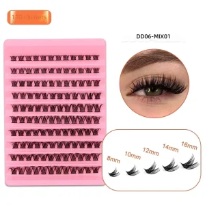 3D Fox Eye Style Cluster Lashes Outer Corner Lengthening DIY Segmented Lash Extensions Waterproof Cruelty Free Recyclable