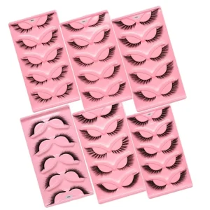 3D Foxy Full Strip Eyelashes Winged Cat Eye Lashes 3D Faux Mink Strip False Eyelashes Thick and Full