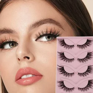 3D Foxy Full Strip Eyelashes Winged Cat Eye Lashes Faux Mink Thick and Full