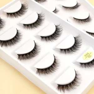 3D Full Strip Eyelashes Faux Mink Handmade Natural Eyelash Extensions Private Label Lashes Strips Custom Logo