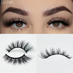 3D Full Strip Faux Mink Synthetic Silk Cat Eyelashes Extension Natural Look False Eye Lashes
