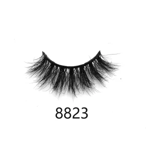 3D Fur Mink Short Volume Cat Eye Lashes Natural Full Strip Winged Eyelashes