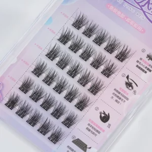 3D Handmade Glue Free Synthetic Hair Full Strip Mix Lash Root Free Natural Separate Reusable Long Lasting Secure Fit Eyelashes
