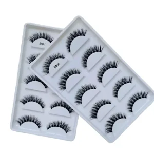3D Invisible Band Faux Mink Eyelashes Vegan Natural Clear Band False Eyelashes 3D Transparent Synthetic Lashes