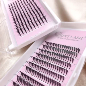 3D Laser-Printed Premade Anime Comic Spire Lash Spikes Soft Fluffy Chunky Eyelash Extensions Handmade PBT