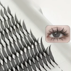 3D Laser Printed Premade Anime Soft Comic Spire Lashes Spikes Fluffy Synthetic Hair Fan Eyelashes