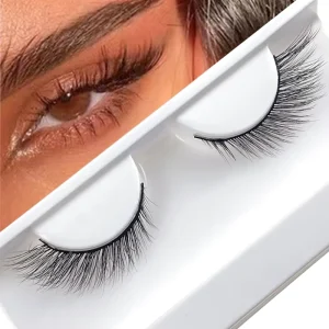 3D Mink Cat Eye Eyelashes Foxy Eye Winged Lashes Durable 15mm Length Feather Reusable Eyelashes Full Strip