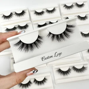 3D Mink Eye Lashes Premium 18mm Fluffy Strips Private Label Dramatic & Natural Eye Lashes 16 18mm Length