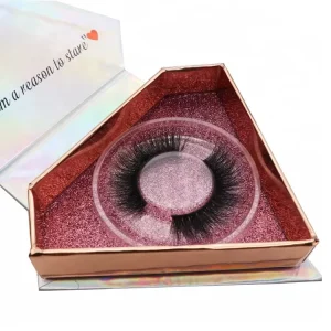 3D Mink Eyelash Full Strip Natural Black Glossy Dramatic Lashes Reusable 25+ Custom Logo 10 Pairs