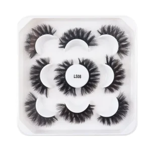 3D Mink Eyelashes False Silk Synthetic Eye Lashes Private Label Custom Packaging Box