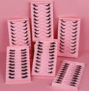 3D Mink Eyelashes Fox Eye Lash Reusable Strip False Lashes Fluffy Eyelashes 10 Pairs Mixed Eye Lashes