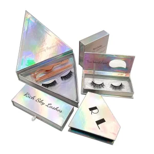 3D Mink Fur False Lashes and Packaging Box for Eyelash Hand Made 100% Real Mink Fur Private Label OEM CUSTOMER LOGO 6 20mm