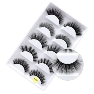 3D Mink Hair False Eyelashes Handmade 5 Pairs Lengthening Strip Lashes Custom 20mm 25mm Length Long