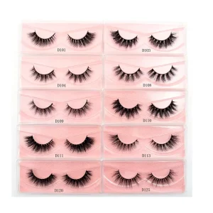 3D Mink Lashes With Box Handmade Full Strip Lashes Mink False Eyelashes Makeup