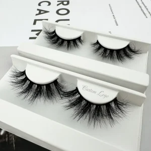 3D Mink Premium 18mm Fluffy Eye Lashes Private Label 18mm Length 3D Mink Eyelashes