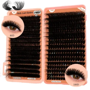 3D Multi Layer Bling Sparkly Lash Clusters 100D 200D D Curl Synthetic Volume Cat Eye DIY Pre cut Segmented Eyelash Extensions