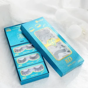 3D Multi Layered Premium Synthetic Handmade Black Cotton Stalk 0.07MM Thickness False Eyelashes Individual Natural