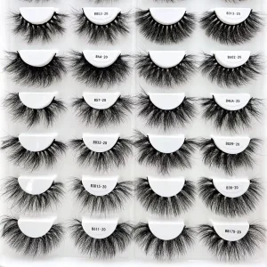 3D Natural Eyelashes 20mm Faux Mink Lashes Vendor Free Packaging Boxes Fluffy Vegan Faux Cils