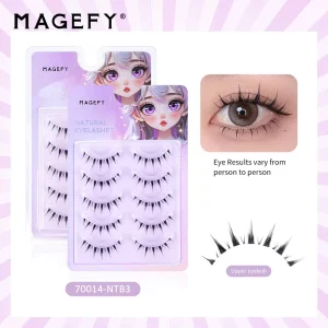 3D Natural Eyelashes 5 Pairs Manga Lashes Handmade High Performance Synthetic Hair Full Strip Eyelashes