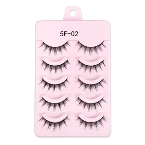 3D Natural Faux Mink Eyelash Strips Full Strip Lashes 8 15mm 25 30 Wears for Enhancing Eye Makeup