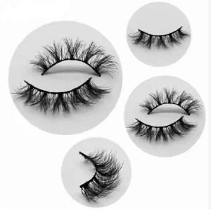 3D Natural Faux Mink Lashes Full Strip Eyelash Vendor with 15mm & 20mm Synthetic Hair for Enhancing Eye Makeup