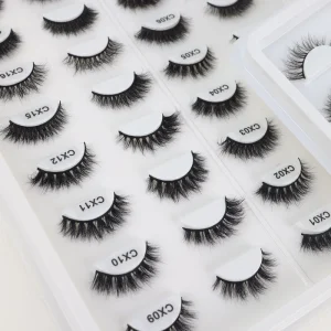 3D Natural Full Strip Mink Fur Lashes Cruelty Free 10-12mm Dramatic Natural Eyelash Vendors 100% Real Mink Lashes