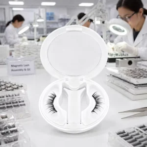 3D Natural Look Magnetic Faux Eyelashes No Glue Magnetic False Eyelashes Faux Mink with Applicator Magnetic Lashes
