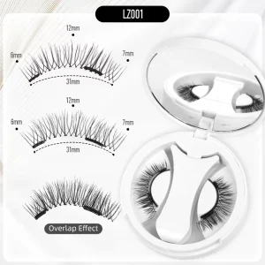 3D Natural Look Magnetic Lashes Kit Reusable 3D Magnetic Eyelashes with Applicator No Glue Needed