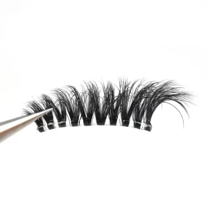 3D Natural Press On DIY Lashes Clusters Pre-Glued Half Strip Eyelashes Faux Mink Free Sample