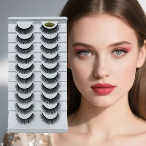 3D Natural Short False Eyelashes Strip Gentle Everyday Look Easy to Apply Soft Hair Full Strip Eyelash