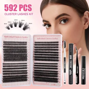 3D Natural Volume DIY Cluster Lashes Individual Lash Extension Salon Professional Segmented Eyelashes Private Label Custom Box