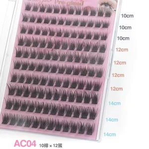 3D Natural Winged Look Cluster Lashes Glue free Self adhesive Individual Lash Extensions