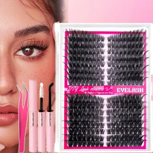 3D Pointy Spike Cluster Lashes DIY Heat Bonded Segmented Individual Lash Extension Kit