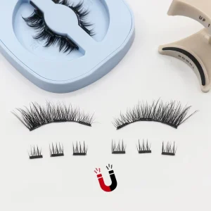 3D Quantum Magnetic Eyelashes False Eyelashes No Glue or Eyeliner Needed Super Thin Band Soft Eye Makeup Lashes