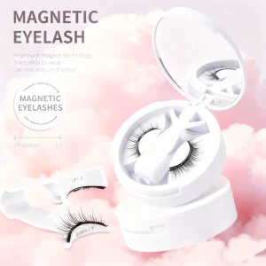3D Quantum Soft Magnetic False Eyelashes Reusable Lightweight with Easy to Wear Applicator Without Adhesive