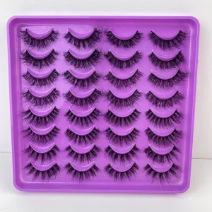 3D Silk Eyelashes Natural Cruelty Free Full Strip Hand Made Long Synthetic Hair 15mm Faux Mink Lashes 25-30