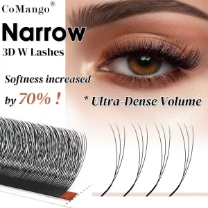 3D Smaller Opening Lashes W Shaped Eyelashes Extension Narrow 3D W Shaped (2.0) Premade Volume False Lashes