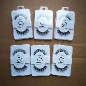 3D Strip Demi Wispies Silk Eyelashes 100% Human Hair False Eyelashes Full Strip Lashes 747