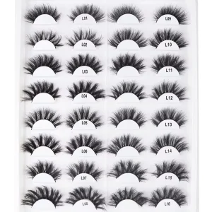 3D Strip Faux Mink Eye Lashes Vendors 25mm Faux Mink Lashes and Private Label Vegan Faux Mink Eyelashes