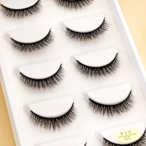 3D Strip Faux Mink Eyelashes Handmade for Wispy Lashes Custom Logo Mixed Length Full Strip Lashes