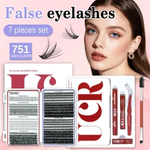 3D Synthetic DIY Cluster Eyelashes 8-16mm Mega Volume 10D-20D 12 Rows Handmade Segmented Lashes Natural Look