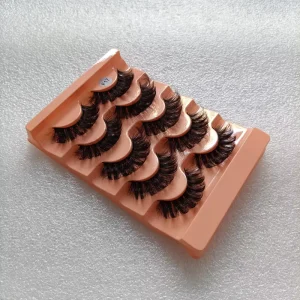 3D Synthetic Fiber Full Strip Eyelashes 25mm Black Cotton Band Reusable Cruelty Free OEM Brand
