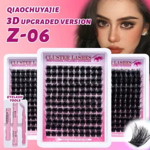 3D Upgraded DIY Cluster Lashes 10 16mm Mix Soft Wispy Individual Lash Extensions Reusable False Eyelashes OEM