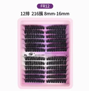 3D Volume Individual Cluster Lashes Soft Faux Mink DIY Lash Extensions Natural Wispy False Eyelashes for Beauty Salon