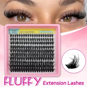 3D Voluminous False Eyelashes Handmade Soft Lightweight Natural Synthetic 60D 300D Various Styles 0.07mm PBT Material 10 Rows